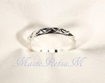 WPDM-41 Sterling Silber Muster Ring,