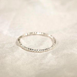 SPARKLE 3#  Handmade Sterling Silver Sparkle Style ring,    Diameter: 1.3mm