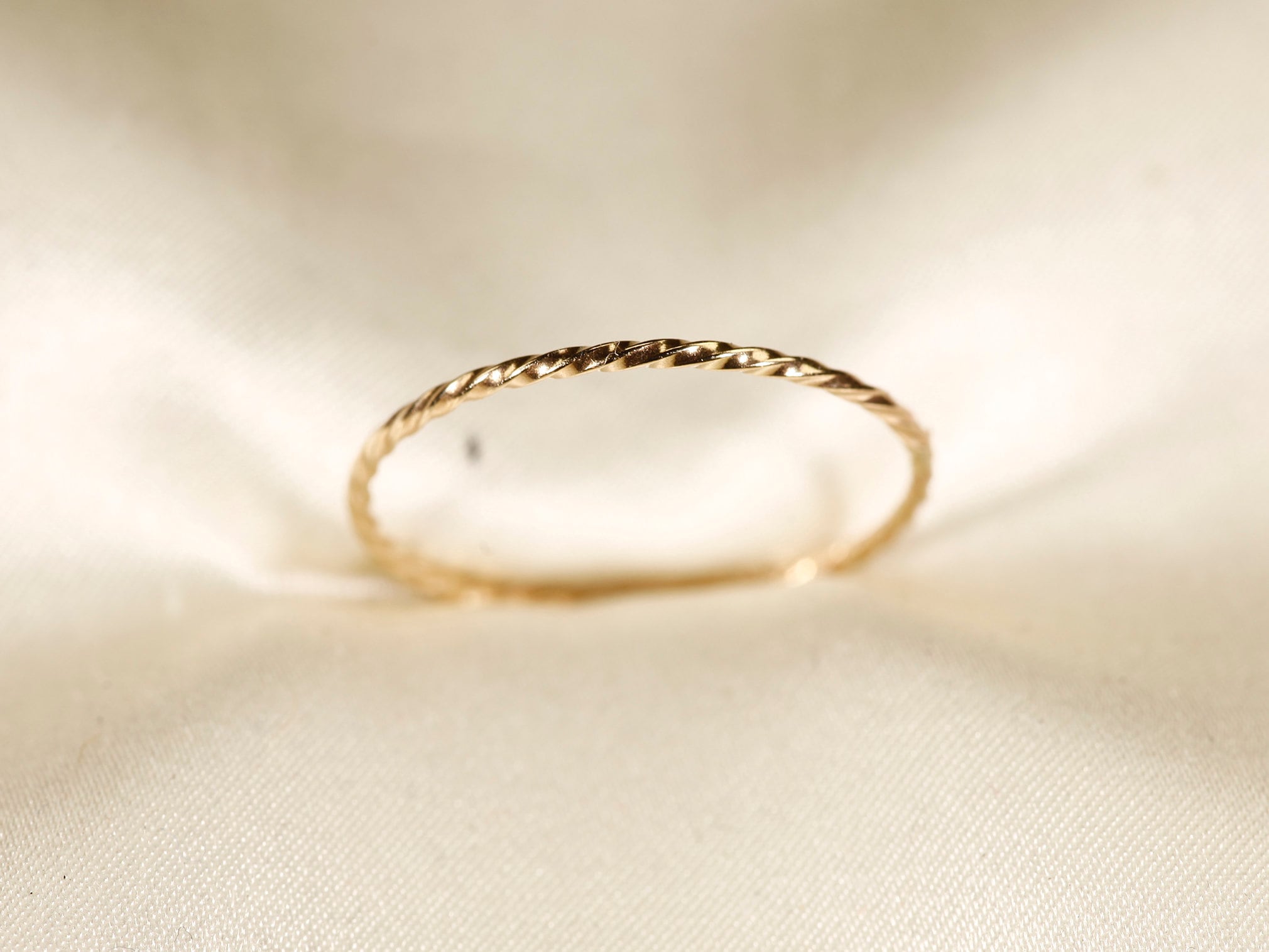 Yellow gold filled twist wire ring, Rose gold filled twist wire ring,…