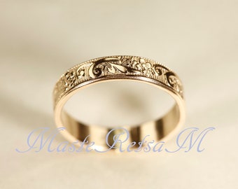 ZP164-4mm,     ZP165--5mm,   14k Gold filled texture ring,  Silver  ,  Rose gold filled.