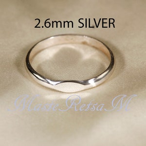 SIGNET Half Round 14K Gold filled signet ring, Rose gold filled , Silver Wire: 1.6/2/2.6 mm image 9