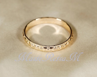 アクセサリー NGORI ZP118/ZP118W 14K Gold Filled Luxury Texture Ring in Two