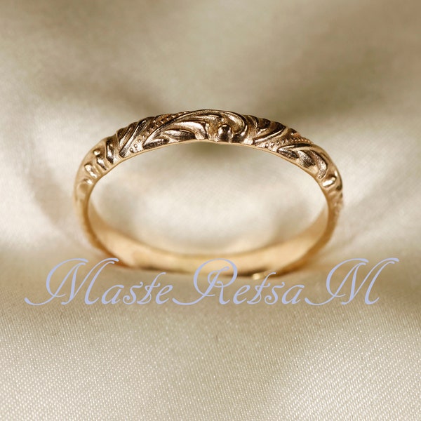 ZP104- 14K Gold Filled Ring: Sterling Silber, Roségold, 2.8 mm Band