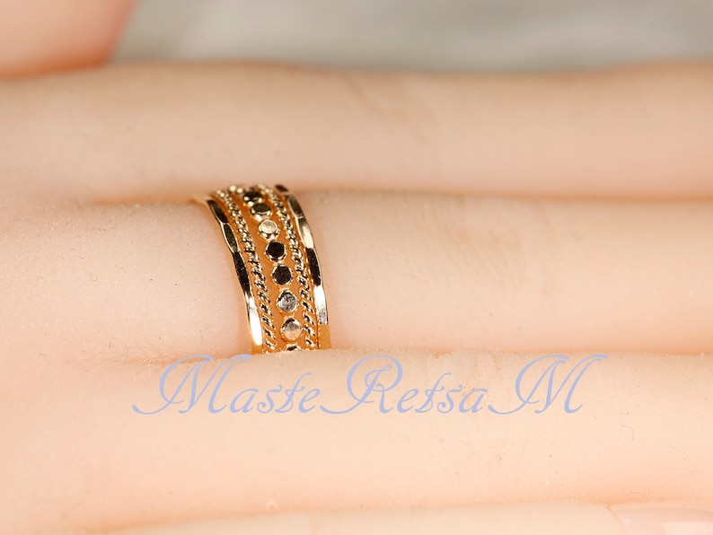 SET G 14k Gold Filled Stack Ring Set , 14K Gold filled Ring, Silver rings ,and 14K rose gold filled. image 9
