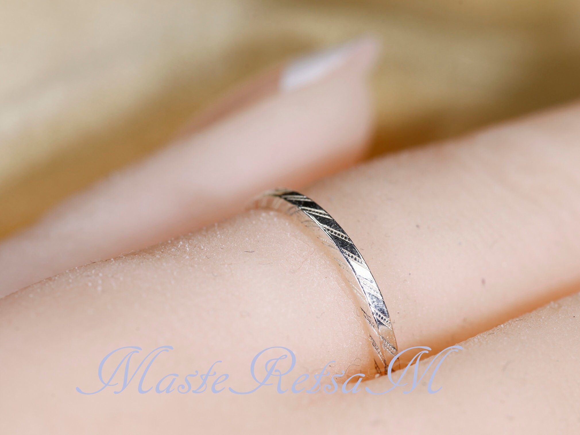 102322 925 Silver Pattern Ring, 1.6mm Width - Etsy 102322 925 Silver Pattern Ring, 1.6mm Width - Etsy