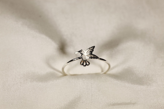 Anello Regolabile Donna Anello Cucchiaio Sterling 925 Con Girasole - Foto 3