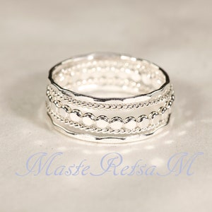 SET G 14k Gold Filled Stack Ring Set , 14K Gold filled Ring, Silver rings ,and 14K rose gold filled. Sterling silver