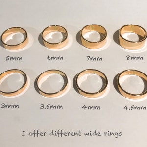14k Gold filled ring classic Smooth cigar band, handmade gold filled cigar band in 3-7mm width.