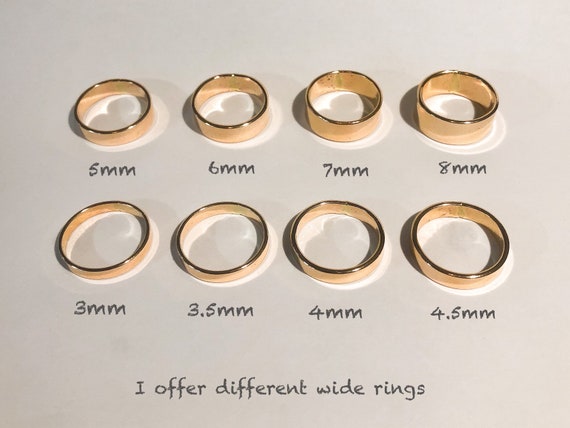 14k Gold Filled Ring SMOOTH RING 3 8mm Width. Etsy Australia