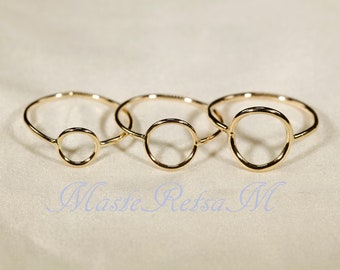 6/8/10  CYCLE   14K Yellow gold filled cycle ring,   Rose Gold filled  cycle  ring,   Sterling Cycle  ring,