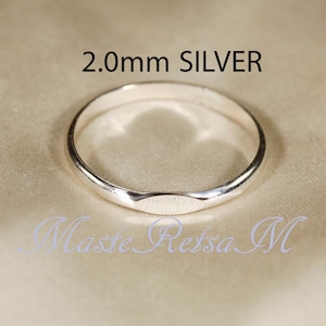 SIGNET Half Round 14K Gold filled signet ring, Rose gold filled , Silver Wire: 1.6/2/2.6 mm image 6