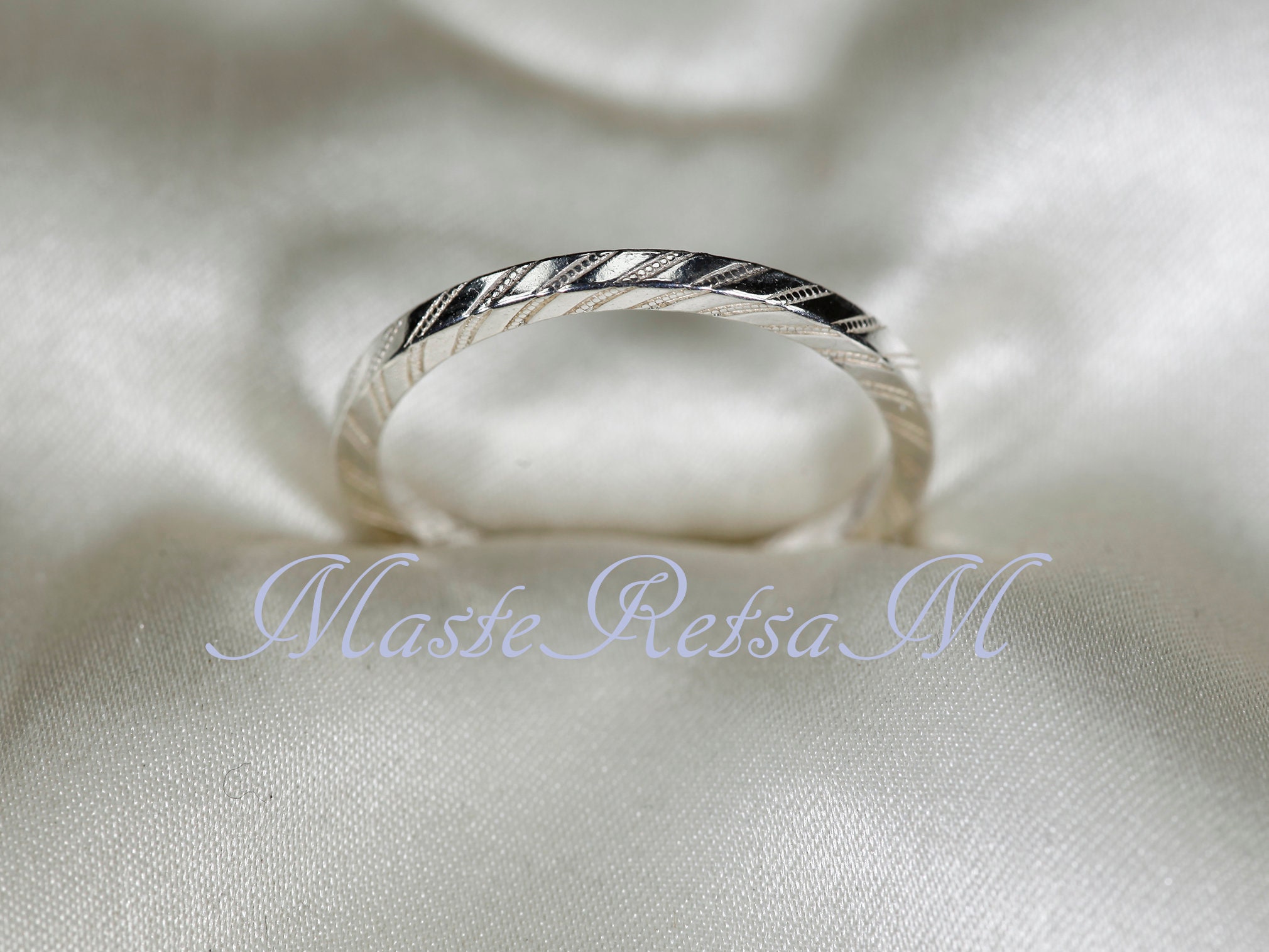 102322 925 Silver Pattern Ring, 1.6mm Width - Etsy