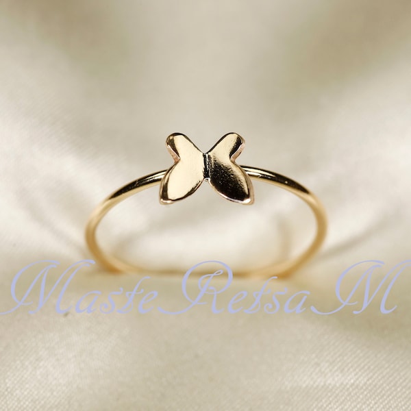 Butterfly ring,      Yellow gold filled butterfly  ring,     Rose gold filled  butterfly  ring,      Sterling silver  butterfly  ring