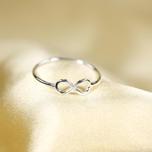 Handmade Infinity Ring: 14k Gold Filled or Sterling Silver (1mm)