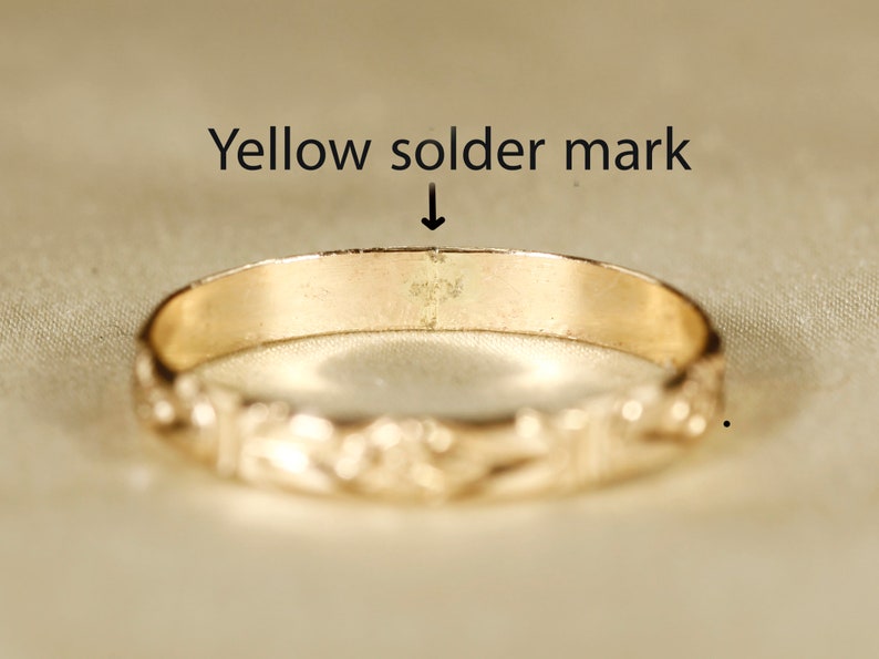 14K Yellow SOLID gold ring, Pattern ring, 600971 ring Width2.8mm image 8