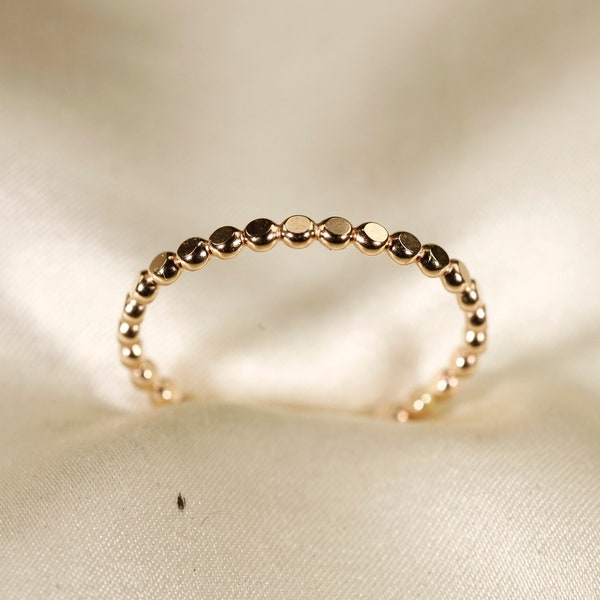 2.1mm  Yellow gold filled,  Rose gold,   Sterling silver,    FLAT-bead ring,