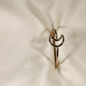 14K Gold Filled Moon Ring - Delicate Wire Design image 15