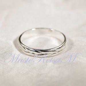 Argentium silver Vintage Pattern Ring-108353