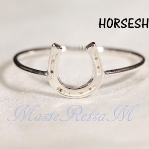 925 Sterling silver HORSESHOE  ring