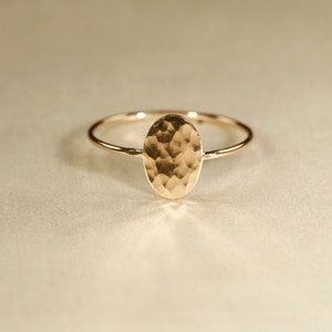 7X10  Oval ring     14k Gold filled oval ring,    Silver,    Rose gold filled