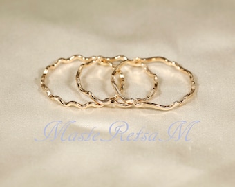 1.1mm   14K Gold Filled rings    Wave-A/B/C