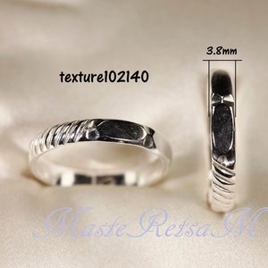 8Options 925 Sterling silver pattern rings, 3mm 7.7mm Wide image 4