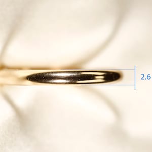 14K Yellow gold filled rings, 925 Silver, Rose gold filled, Half round wire ring, Wire: 1-3.2 mm image 8