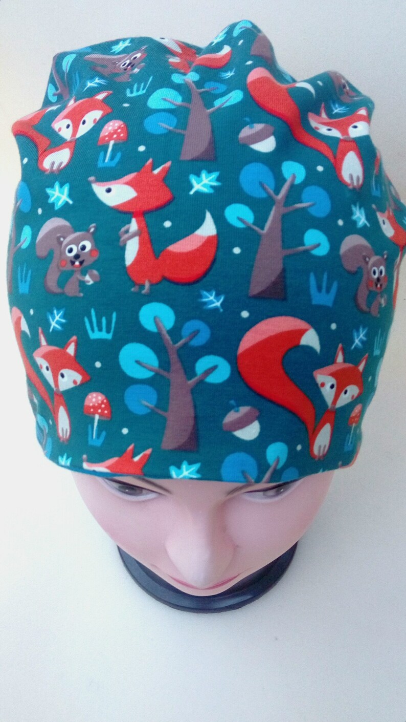 Baby SIZE * Newborn Fox beanie Jersey fox hat Baby beanie Jersey hat