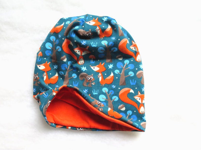 Baby SIZE * Newborn Fox beanie Jersey fox hat Baby beanie Jersey hat