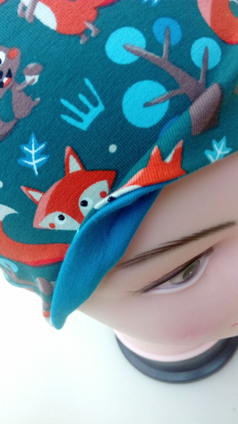 Baby SIZE * Newborn Fox beanie Jersey fox hat Baby beanie Jersey hat