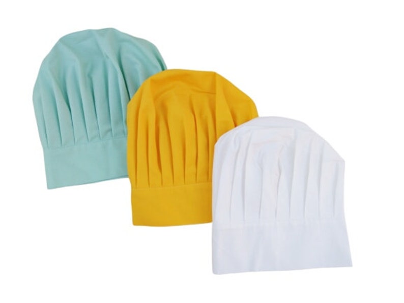 Yellow chef hat Mint green chef hat White chef hat 1st Etsy