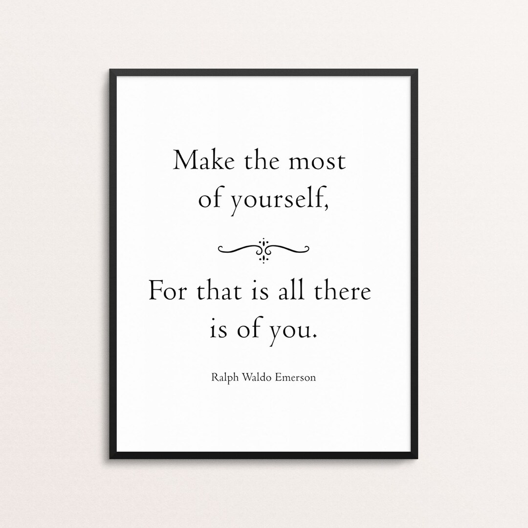 Ralph Waldo Emerson Quote Print | Kids Room Wall Art | Office Decor ...