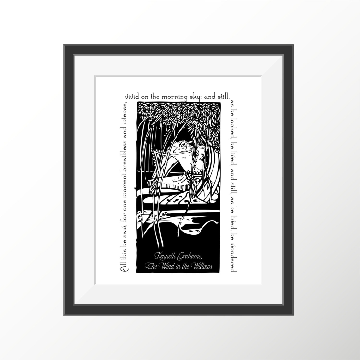 Wind in the Willows Mr. Toad Quote Art Print Book Quotes Author Writer ...