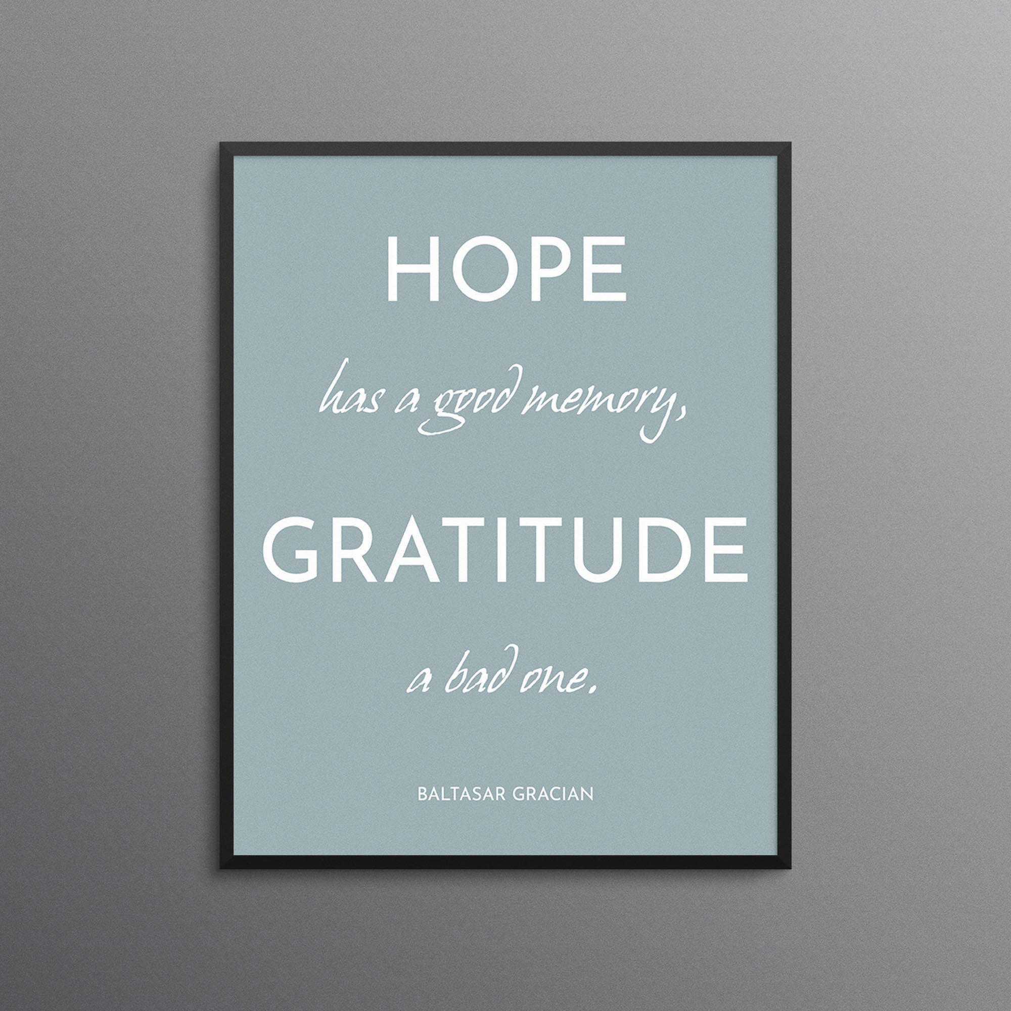 Gratitude Wall Art | Office Decor | Hope Quote Print | Memory Quote ...