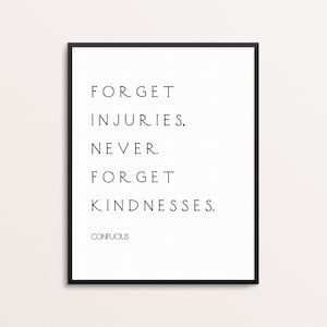 Confucius Quote Print | Kindness Quote Wall Art | Office Decor | Motivational Modern Poster | Typography Print Wall Art