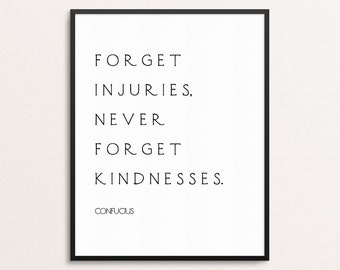 Confucius Quote Print | Kindness Quote Wall Art | Office Decor | Motivational Modern Poster | Typography Print Wall Art