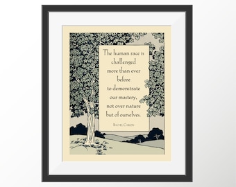 Rachel Carson Environment Motivational Quote Print Inspirational Quote Print Nature Art Print Humanity Wall Art Wall Decoration Art Print