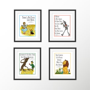 Zauberer von Oz Märchenbuch Zitat | Kinderzimmer Dekor | Kinderzimmer Dekor | Unze Print Set | Kinderzimmer Print Set