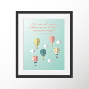 Winnie the Pooh Adventure Storybook Kids Room Decor Nursery Decor Baby Room Decor Baby Shower Gift Baby Boy Gift Literature Book Quotes