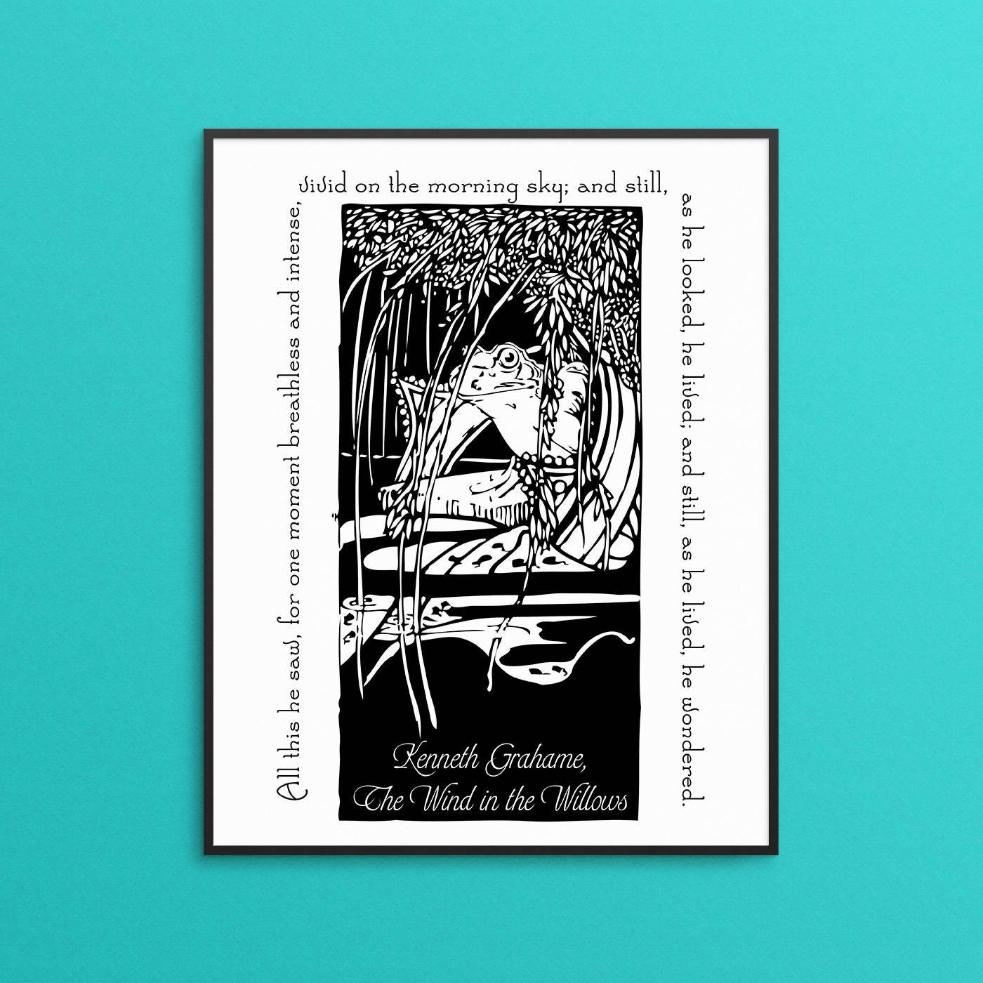 Wind in the Willows Mr. Toad Quote Art Print Book Quotes Author Writer ...