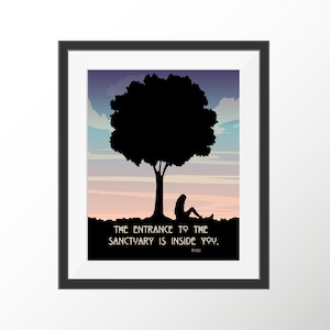 Rumi Poem Quote Print | High School Graduation Gift | Dorm Room Wall Art | Destiny Art Print | Home Decor | Tree Art Print