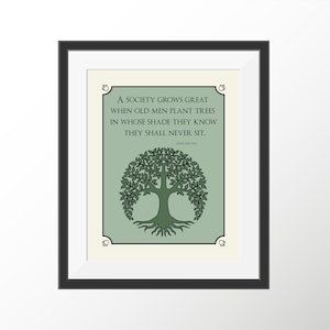 Inspirational Wall Art | Greek Prophecy Art | Environmental Art | Old Men Quote | Climate Change Print | Green Wall Art