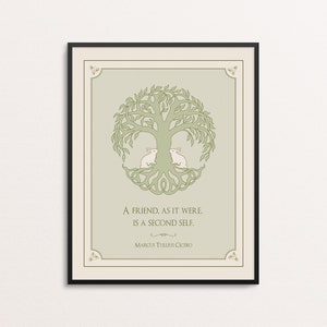 Mejor amigo Regalo / Cicerón Quote Print / Friendship Quote Wall Art / Philosophy Print