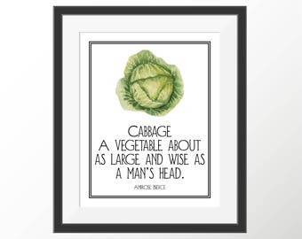 Kitchen Wall Art Funny Kitchen Decor Prints Housewarming Gift Garden Art Food Quotes Prints Art Vegetable Print Writer Quotes Author Quotes