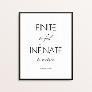 Emily Dickinson Quote Print | Poetry Quote Wall Art | Office Decor | Motivational Modern Poster | Typography Print Wall Art