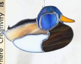 New Mallard Duck. Stained Glass Kit. Perfect for beginners. Ready for foil, mosaics or lead. Make as a suncatcher or build a panel around it