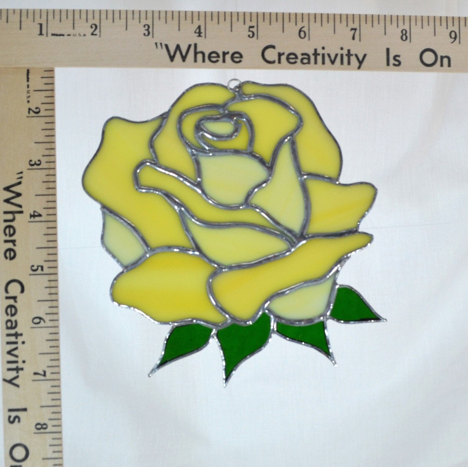 Rose Pre Cut Stained Glass Flower Kit. Perfect for Beginners. Ready for