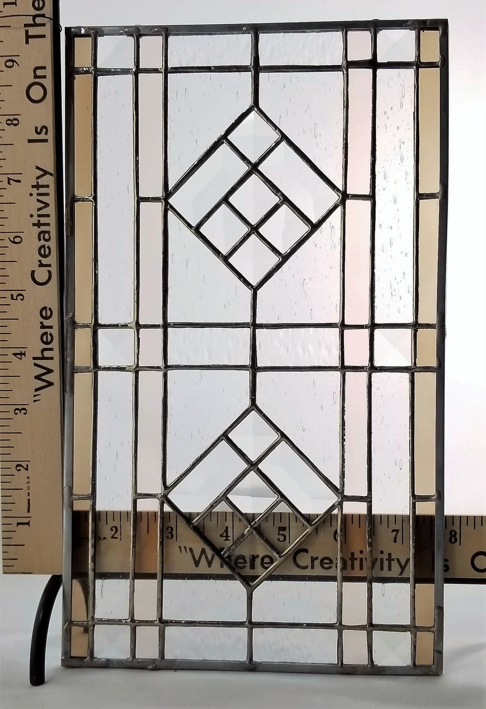 Mission Style Stained Glass Bevel Clusters PreCut Panel Kit Etsy