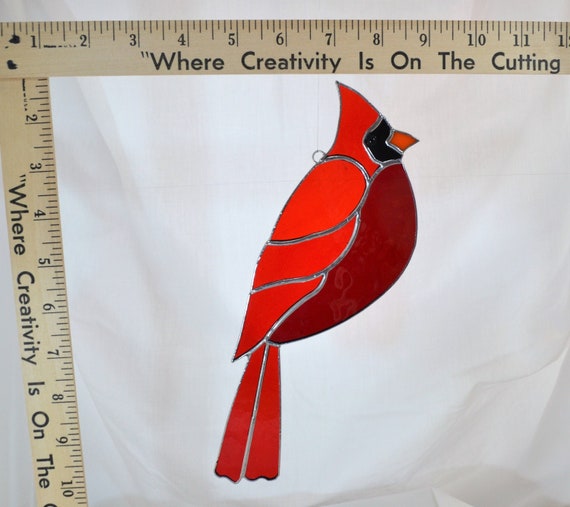 Cardinal Stained Glass Bird Kit. Perfect for Beginners. Ready Etsy