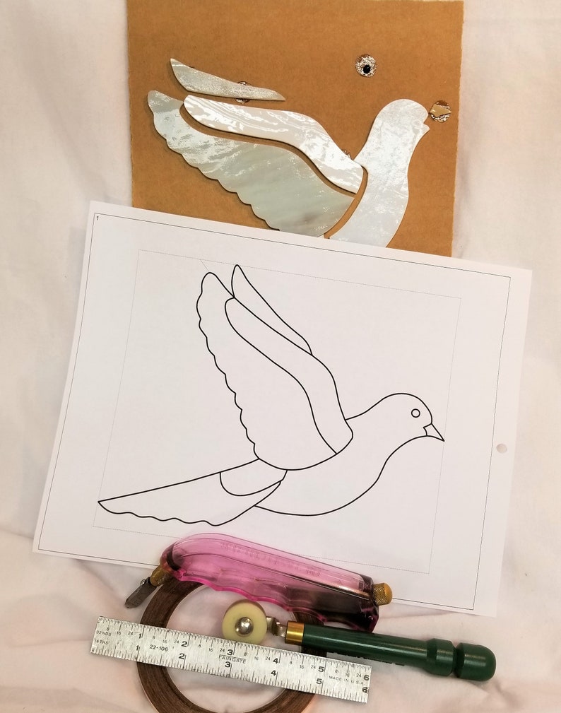 Dove Stained Glass Kit. Perfect for Beginners. Ready for Foil Etsy UK